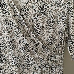 Animal Leopard Print Used Chaus Midi Dress Size 12